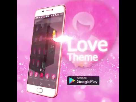 3D Animated Pink Rose Launcher Theme Video