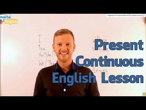 Present continuous English Grammar Lesson Pre Intermediate