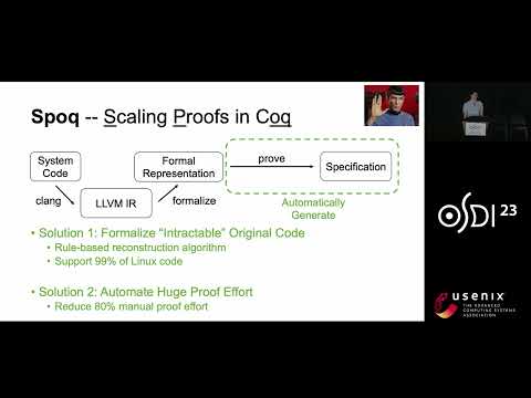 OSDI '23 - Spoq: Scaling Machine-Checkable Systems Verification in Coq