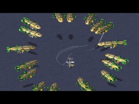 Aegis surrounded by Kirovs🎮how many can he kill? - Red Alert 2