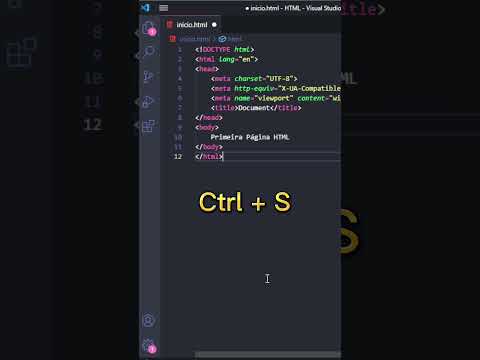 Como criar primeira página HTML #html #actreactcode #aprender #programacao
