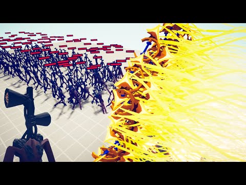 100x MINI SIREN HEAD vs GOD UNITS  - Totally Accurate Battle Simulator TABS