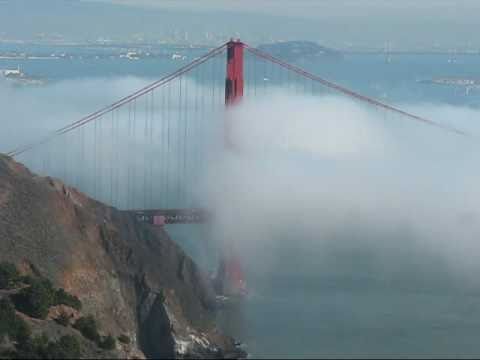 Golden Gate fogged in with fog horns