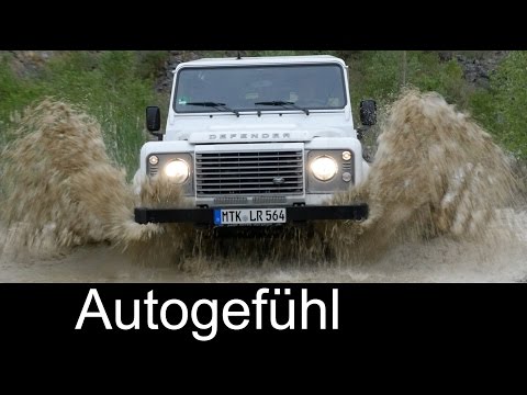 Land Rover Defender Pure Offroad driving with water and POV