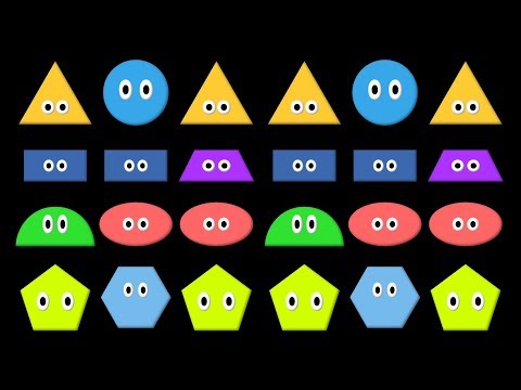 Patterns 3 - ABB,  AAB, & ABA Patterns with Shapes - The Kids' Picture Show (Fun & Educational)