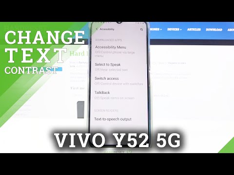How to Turn On/Off High Contrast Text on Vivo Y52 5G –  High Contrast Text Settings