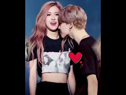 Jirose kisses🥰❤️ BTS Jimin & Black Pink Rose Couple 😘