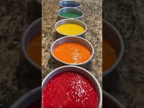 Did you know you can color your batter?Here I used colourmill food coloring. The color is so vibrant