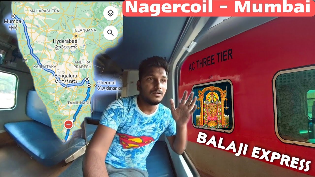 Watch video Balaji Express😍 #16352 Nagercoil - Mumbai Super Fast Travel Vlog Now Balaji Express😍 #16352 Nagercoil - Mumbai Super Fast Travel Vlog