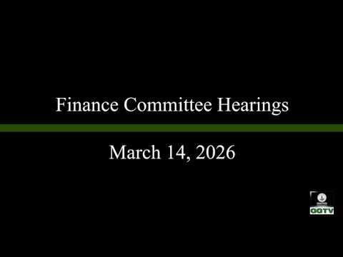 From the Finance Committee
