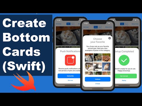 Create Bottom Cards in App (Swift 5) - Xcode 11 - 2020