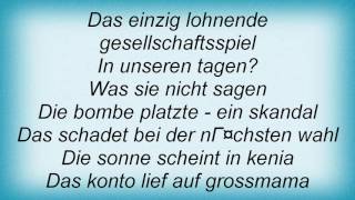Falco - Hinter Uns Die Sintflut Lyrics