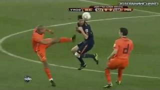 De Jong terrible foul on Alonso (Spain Vs Netherlands)