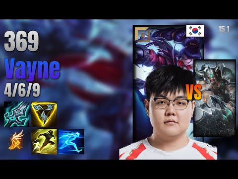 369 Top Vayne vs Tryndamere lol KR solo rank Full Game 15.1 | 369 베인 vs 트린다미어