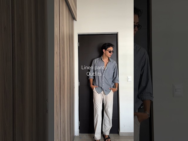 Vídeo relacionado con JESDM Pantalones de lino para hombre, estilo retro, con bandas para el Renacimiento, medieval, marrón, M