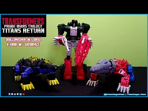 Transformers Titans Return Deluxe Skullsmasher w/ Grax & Krok w/ Gatorface | HNE Toys
