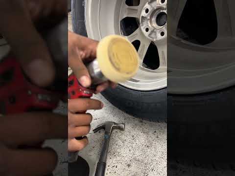 How to remove old sticky weight adhesive from wheels before balancing wheels.