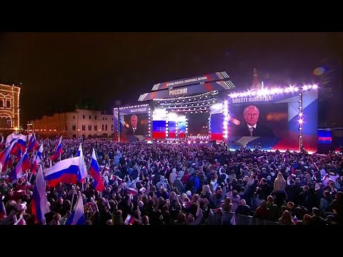 Putin speaks at concert to celebrate 'annexation' of Ukrainian regions