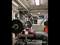 Bench Press 180kg 1 reps for 3 sets with close grip - legs up - video last set