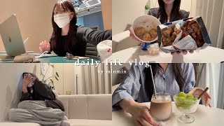 vlog | 一人暮らし社会人の日常🏠頑張った自分へのご褒美に好きなもの食べてリフレッシュする週末💭運が悪過ぎた華金🌀平日の自炊記録/チキン/英語勉強？📖✏️