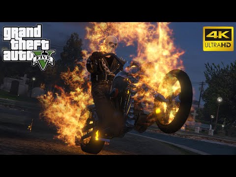GTA 5 - Ghost Rider Fights Crime in Los Santos! Pt.1 (4K Ultra HD Gameplay)