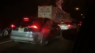 He got stuck in traffic