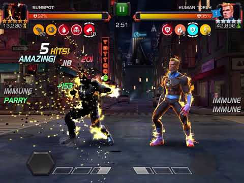 Sunspot VS Torch mini boss Map5