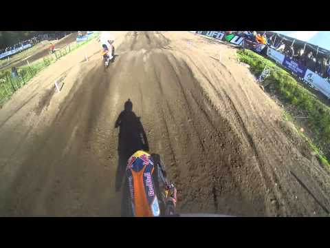 Davy Pootjes winning race 1 EMX125 at Valkenswaard [Onboard GoPro]