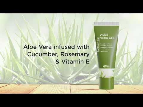 Vitro Naturals Aloe Vera Gel From 100% Pure Aloe Vera Plant For Face | I AM  NATURAL 100gm - Price in India, Buy Vitro Naturals Aloe Vera Gel From 100%  Pure Aloe
