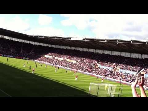 Wigan Fans staying up Stoke City vs Wigan 22/05/2011