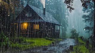 Rain & Thunder Sounds for Deep Sleep - Natural Rain on Roof & Soft Thunder for Peaceful Sleep, Relax