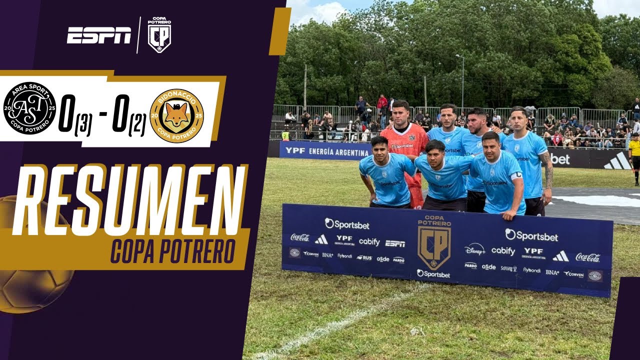 ÁREA SPORT TEAM SE LLEVÓ EL TRIUNFO ANTE BIDONACCIO POR PENALES | RESUMEN | COPA POTRERO 2025