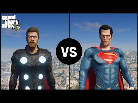 GTA 5 - Superman VS Thor | Epic Full Battle!