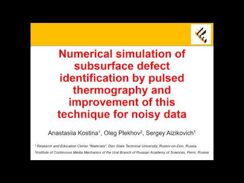 Numerical simulation of subsurface defect identification by pulsed thermography and improvement of t