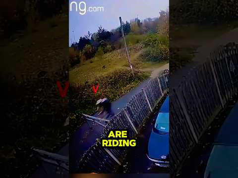 Cyclist everyday crashes into same gate 🫣🤯#bike #automobile #bikersboyz