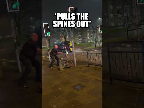 Criminals Tires Gets Destroyed Using Spike Trap @junaidahmad0984