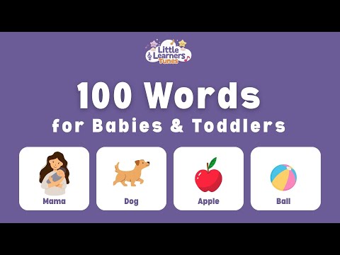 100 First Words for Babies & Toddlers | Vocabulary Flashcards Learning Video