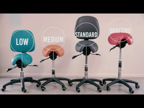 Low Medium Standard & Drafting Bambach Saddle Seat Ergonomic Range