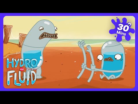 Hydro and Fluid - Skateboard Beach Fun! | Kids Cartoons | WildBrain Rescue Station