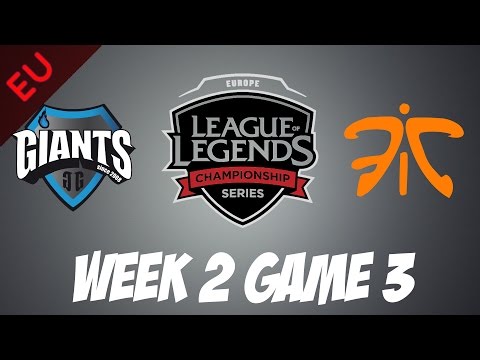 Giants vs Fnatic | Game 3 | HIGHLIGHTS | EU LCS W2D2 2017 Spring split