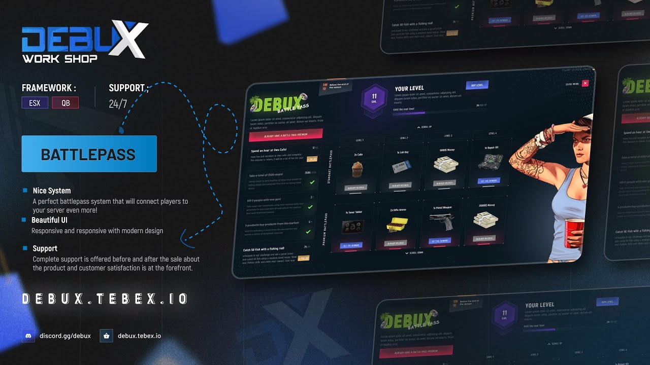 [ESX/QB] Battlepass System thumbnail 5