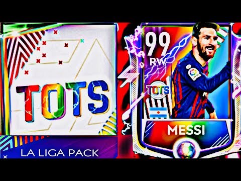 TOTS MESSI IN FIFA MOBILE || 99 OVR || La liga Messi pack opening and Gameplay - I got la liga tots