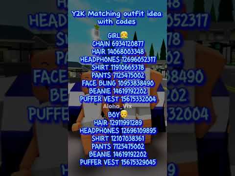 Roblox CODES for CLOTHES || Matching Y2K outfit idea || Blue&Black #roblox #shorts