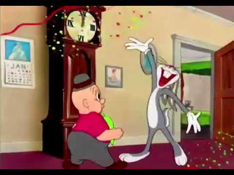 Bugs Bunny wishes Elmer Fudd a Happy New Year