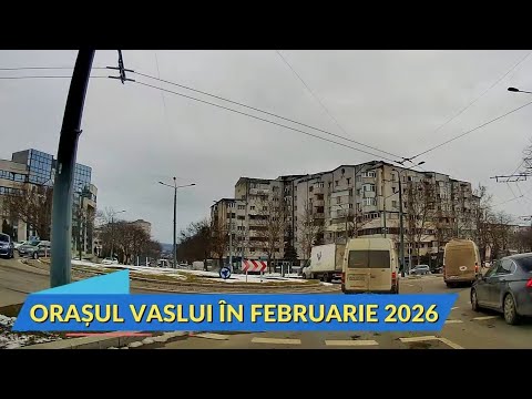 Prin orasul VASLUI in februarie 2026 traseu Crucea Garii - Centru - Nord  - Cartier