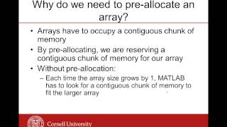 Spring-Mass in MATLAB: Preallocation Explanation