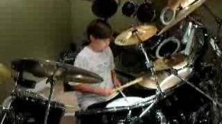 9 year old Alec Bucklin playing the drums