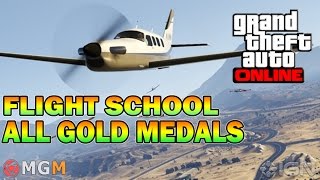 preview picture of video 'GTA 5 Online ™ | All Gold Medals Flight School | Online Mode 1.16'