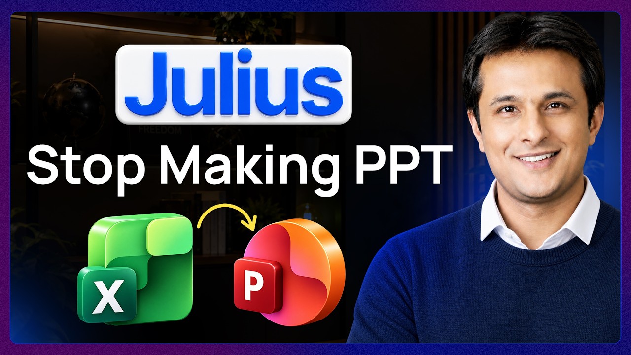 Excel to PowerPoint with AI Julius AI Tutorial 2026 video thumbnail