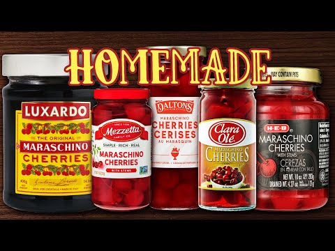 Homemade MARASCHINO CHERRIES 🍒 DIY Cocktail Cherries Recipe